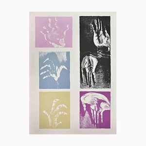 Mino Trafeli, Hands, Lithograph, 1980s