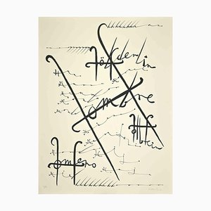 Rafael Alberti, Letra H, Litografía, 1972