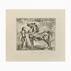 Michel Fingesten, Ex Libris: Violette Talbot, Etching, 1930s
