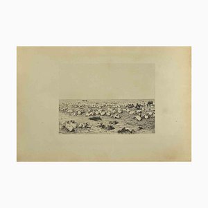 Eugène Burnand, The Herd, Etching, Late 19th Century