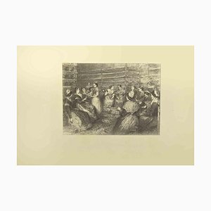 Eugène Burnand, Cocoons, Etching, Late 19th Century