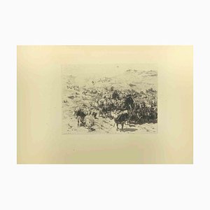 Eugène Burnand, The Descent of the Herds, Etching, Late 19th Century