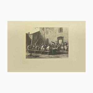 Eugène Burnand, The Speech, Etching, Late 19th Century