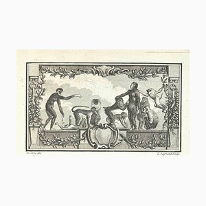 Louis Legrand, Composition avec des Animaux, Eau-forte, 1771