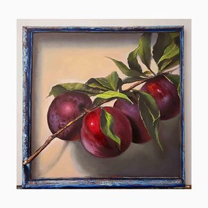 Elena Mardashova, Plums, Oil Painting, 2023