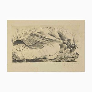 Michel Fingesten, Ex Libris Dr. Walter Vogel, Etching, 1923