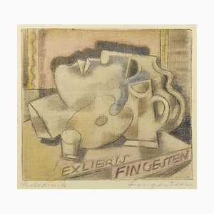 Michel Fingesten, Ex Libris Fingesten, Etching, 1930s