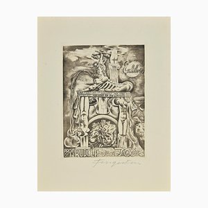 Michel Fingesten, Ex Libris Prof. Dr. Rudolf Voon Soo, Etching, 1930s