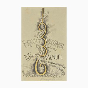 Michel Fingesten, Ex Libris Kurt Hermann Mendel, Holzschnitt, 1936