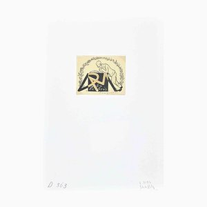 Michel Fingesten, Ex Libris Robert Malz, Woodcut, 1930s