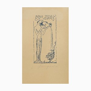 Michel Fingesten, Ex Libris Nina Tosi, Woodcut, 1930s