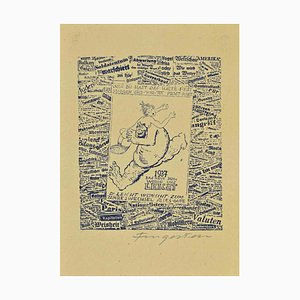 Michel Fingesten, Ex Libris Woodcut, 1930s