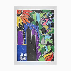 Antonio Cremonese, Abstract Urban Landscape, Lithograph
