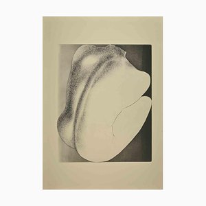 Giacomo Porzano, Woman from Shoulders, Etching, 1970s