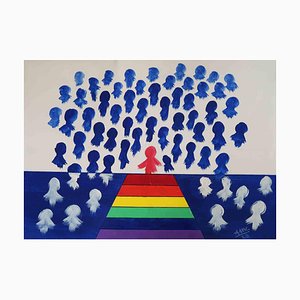 Anna Maria Caboni, Towards Salvation, Acrylic Painting, 2023