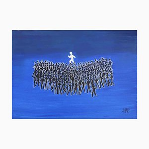 Anna Maria Caboni, Alone 2, Acrylic Painting, 2023