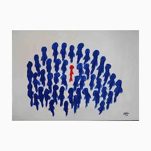 Anna Maria Caboni, Alone 1, Acrylic Painting, 2023