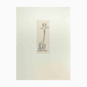 Michel Fingesten, Ex Libris Istvan Traurig, Etching, 1930s