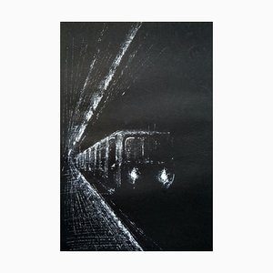 Kamsar Ohanyan, Process, 2017, Black Paper & White Pen