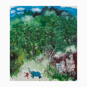 Hua Qing, My Soul Garden, 2022, Olio su tela