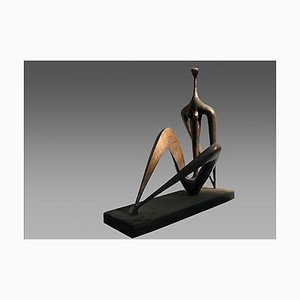 Rezo Khasia, Sea, 2018, Bronze & Wood