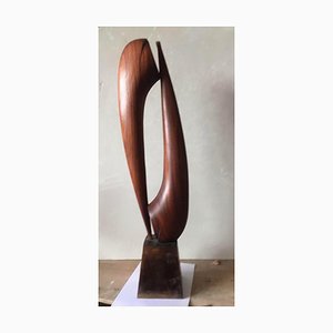 Rezo Khasia, Yin and Yang, 2017, Metal & Wood Sculpture