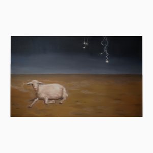 Wang Dianyu, Signal Flare, 2022, Olio su tela