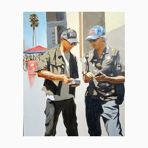 Karine Bartoli, LA 2 Personaggi, 2023, Olio su tela