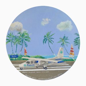 Rusiko Chikvaidze, Blue Ocean, 2022, óleo sobre lienzo