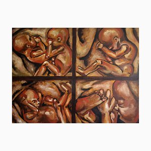 Keti Shapatava, Sin título 6, 2016, óleo sobre lienzo