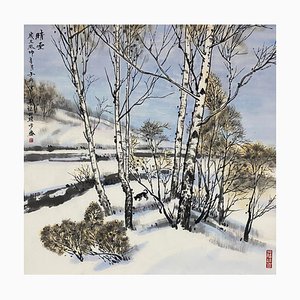 Liu Ziyu, Landscape After Snow, 2023, Ink on Paper