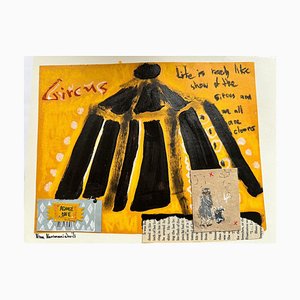 Nina Narimanishvili, Quick Sketch, Circus, 2023, Mixed Media on Paper