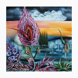 Ia Liparteliani, Flower After Nuclear War, 2023, Oil on Canvas