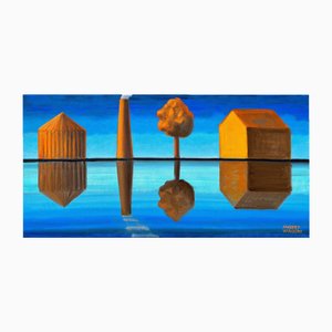 Andrea Vandoni, The Sun, 2022, Huile sur Toile