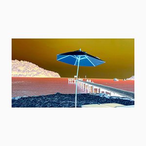 Sumit Mehndiratta, Beach Umbrella, 2023, Impresión de pigmento de archivo en lienzo
