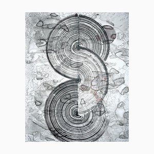 Sumit Mehndiratta, Composition No. 404, 2022, Acrylic Ink & Acrylic Paint on Paper