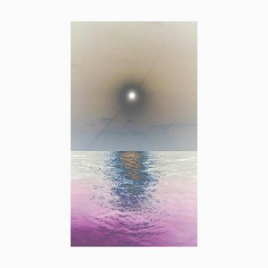 Sumit Mehndiratta, Pink Moonrise, 2023, Impresión de pigmento de archivo en lienzo