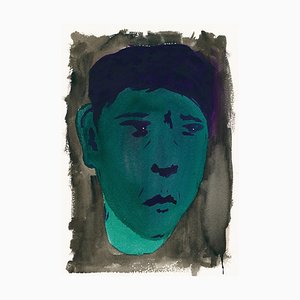 Fred Borghesi, North Korean Kid, 2023, Acquerello su carta