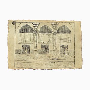 Fred Borghesi, Domenica D'Agosto, Monocromo, 2023, Grabado