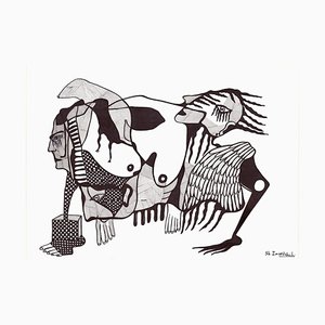 Shota Imerlishvili, Treacherous, 2019, Técnica mixta sobre papel