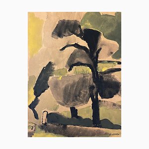 Francine Ledieu, Landscape, 1955, Gouache