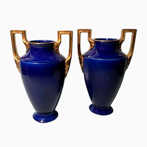 French Art Deco Ceramic Vases from Orchies Ceramics Factory, 1925, Set of 2