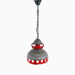 Vintage Ceramic Fat Lava Pendant Lamp, 1960s