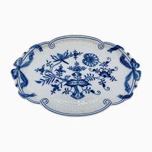 Plato de servicio Sword Mark con estampado de cebolla, siglo XX, primera opción de porcelana de Meissen
