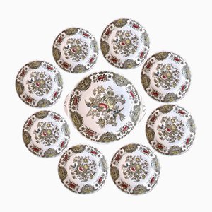 Windsor Staffordshire Polychrome Plates from Ridgway, 1970s, Set of 10