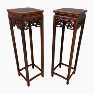 Grands Supports en Bois Dur, 1920s, Set de 2