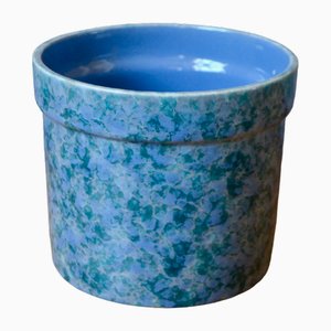 Coprivaso vintage in ceramica blu di Niederviller, anni '70