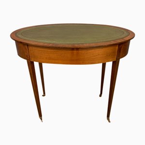 Table Édouardienne Ovale en Acajou Marqueté, 1900