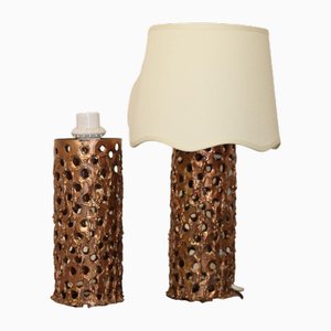 Brutalist Table Lamps, Set of 2