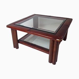 Table Canapé Rectangulaire en Cuir, Italie, 1970s